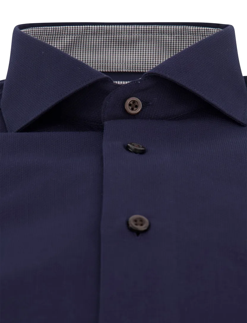 Business overhemd Cavallaro Napoli donkerblauw katoen