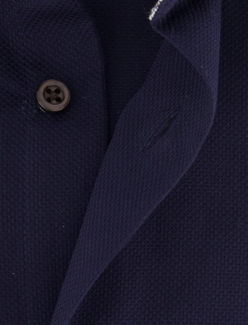 Business overhemd Cavallaro Napoli donkerblauw katoen