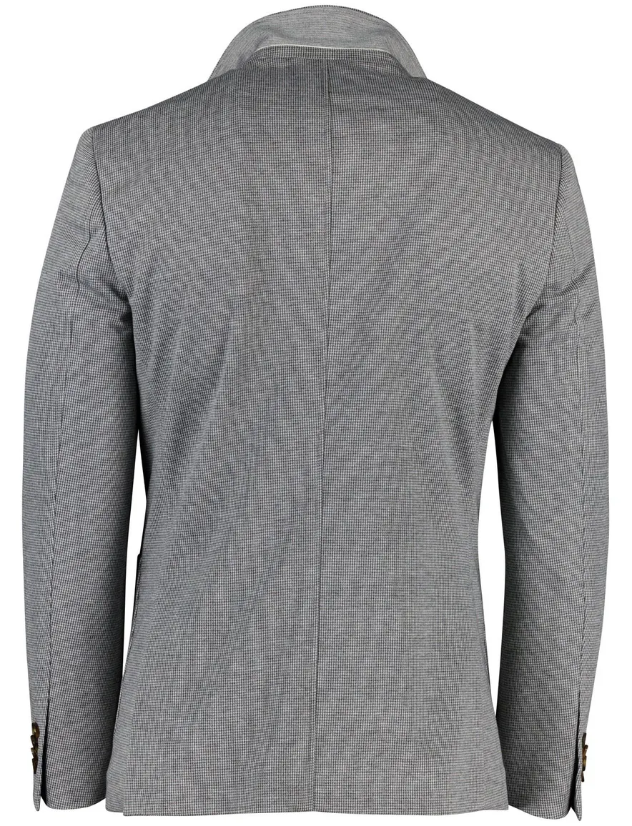 Born With Appetite colbert grijs geprint slim fit