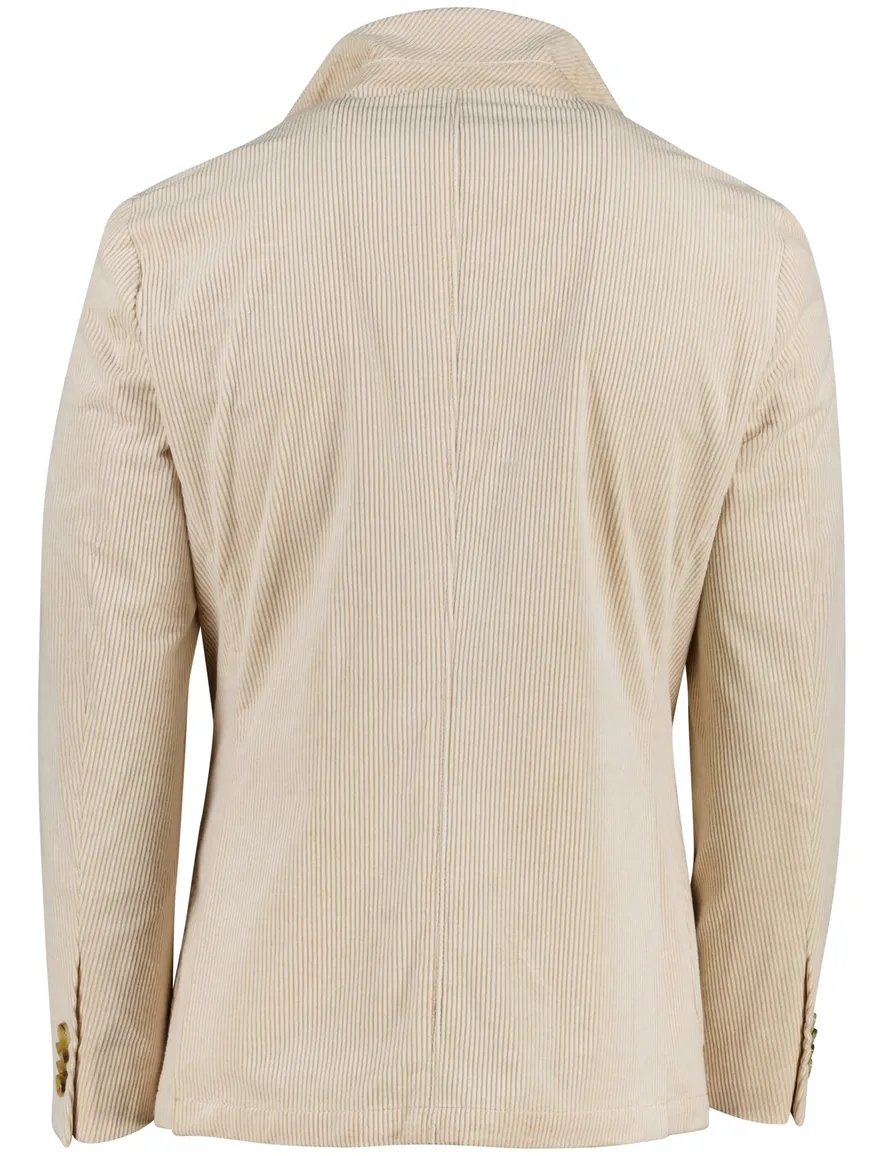 Born With Appetite colbert beige effen ribstof katoen