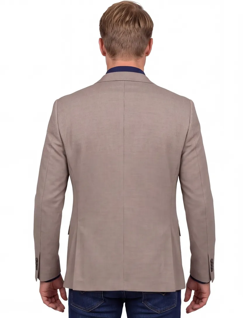Portofino colbert beige polyester katoen