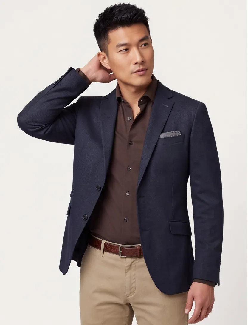 colbert portofino navy wol geprint