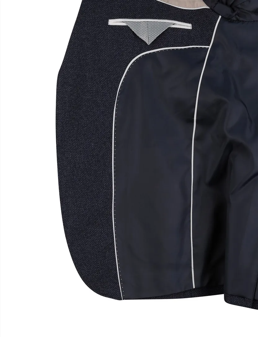 Colbert Portofino Donkerblauw geweven stof borstzak