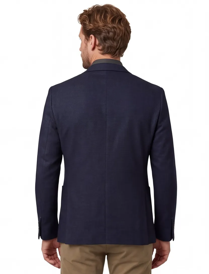 Colbert Portofino Donkerblauw geweven stof borstzak