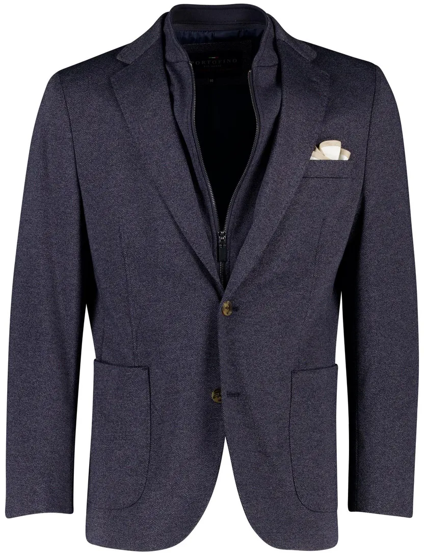 colbert Portofino effen donkerblauw normale fit