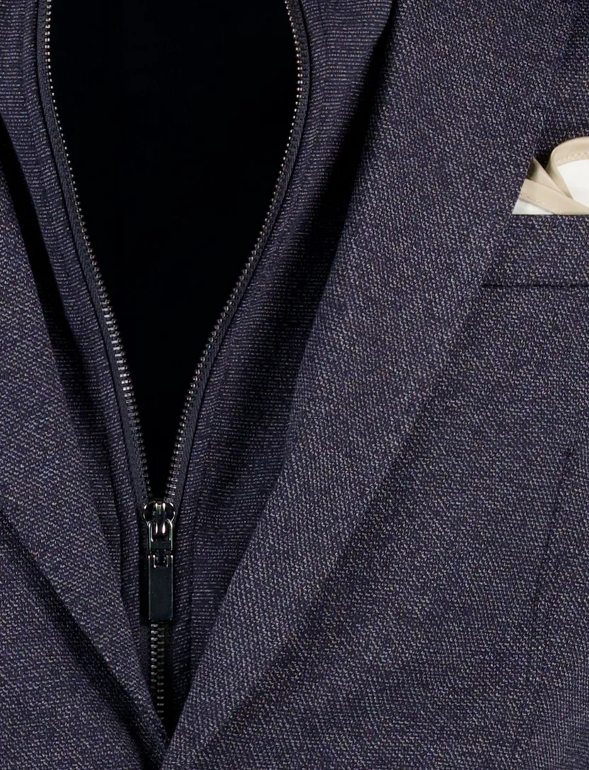 colbert Portofino effen donkerblauw normale fit