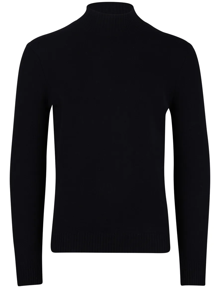 Born with appetite trui turtleneck wol navy