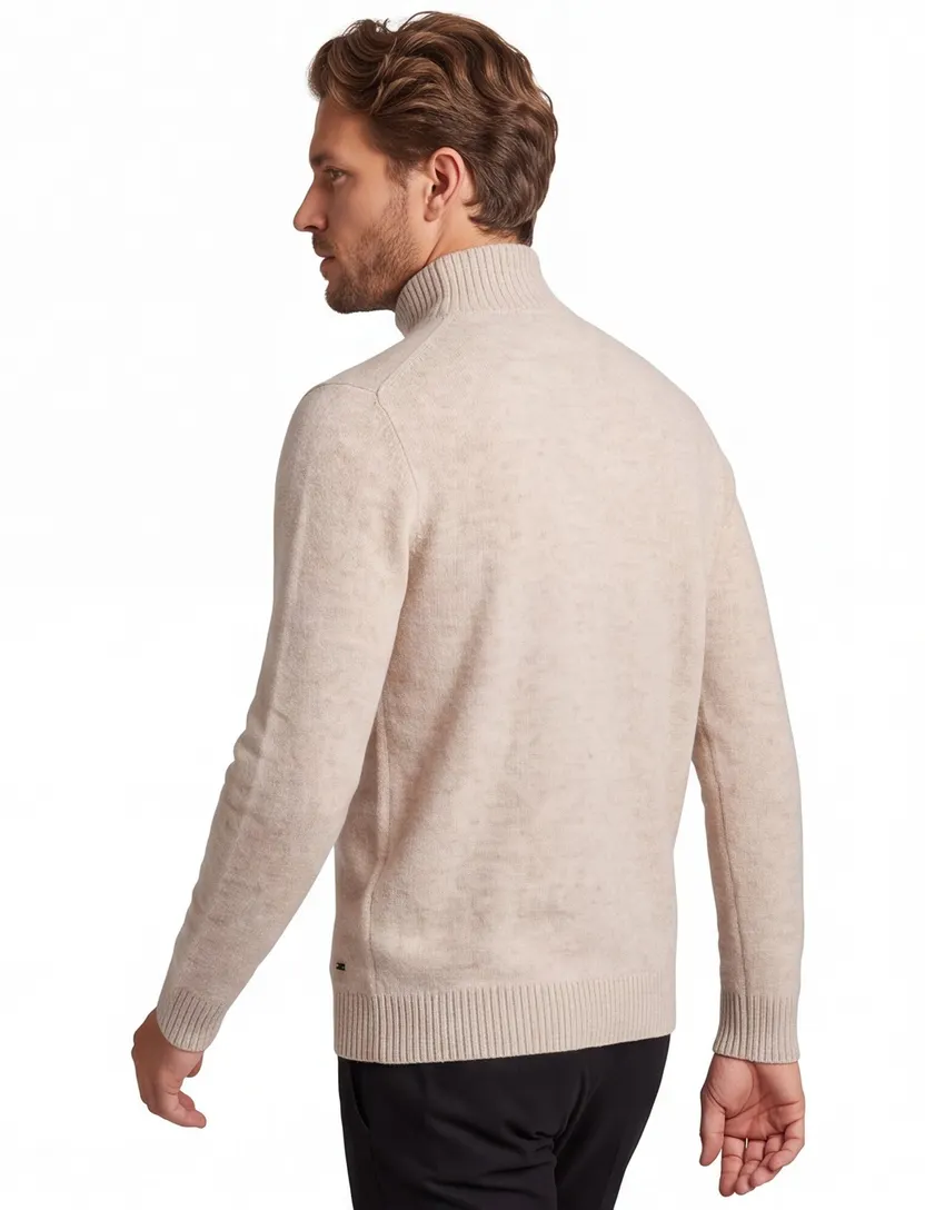 beige Born with Appetite Gregg mock trui