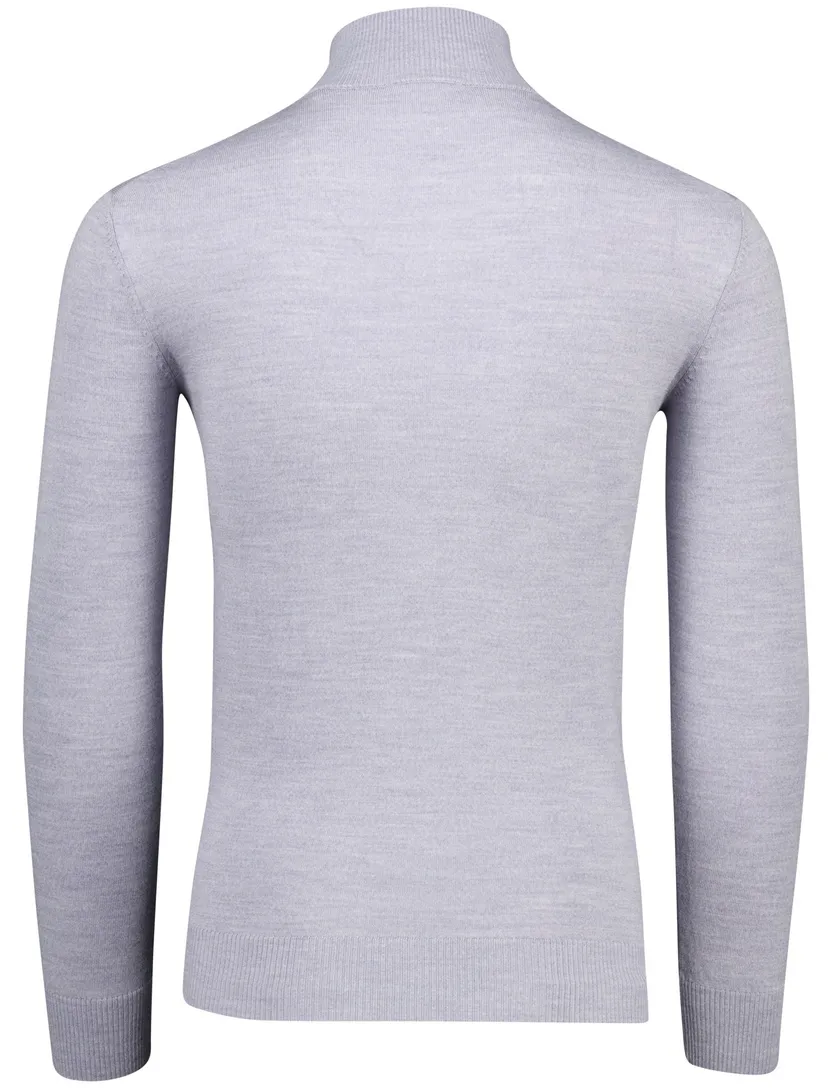 Grijze merinowol half zip Lux pull Born with Appetite
