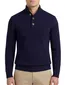 Born with Appetite Sutton half button trui donkerblauw