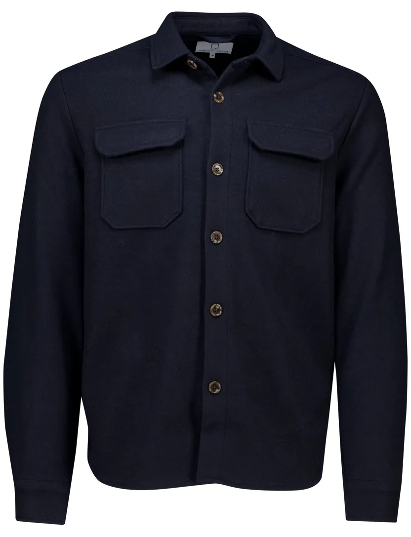 Born with appetite effen donkerblauw normale fit overshirt