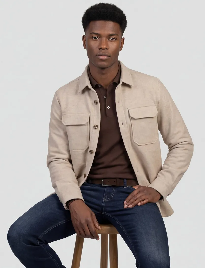 beige overshirt born with appetite wol