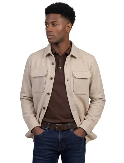 Born With Appetite overshirt born with appetite beige borstzakken