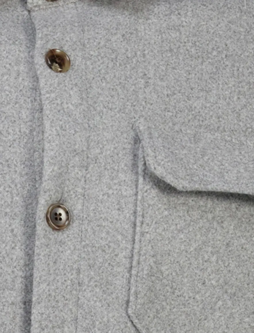 overshirt born with appetite grijs wol