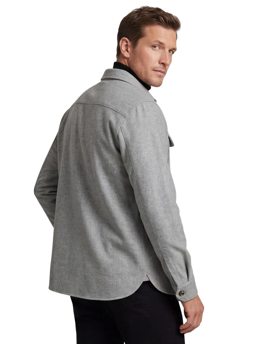 overshirt born with appetite grijs wol
