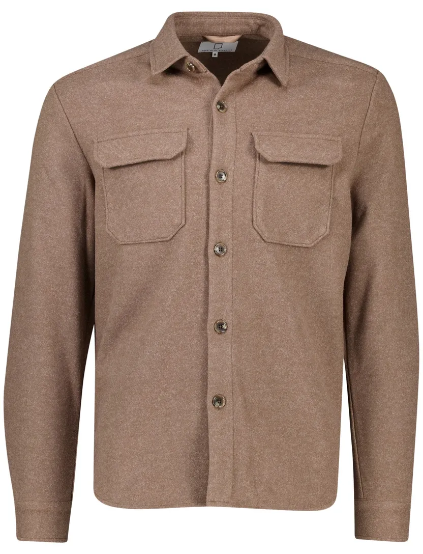 Born with appetite overshirt effen bruin normale fit