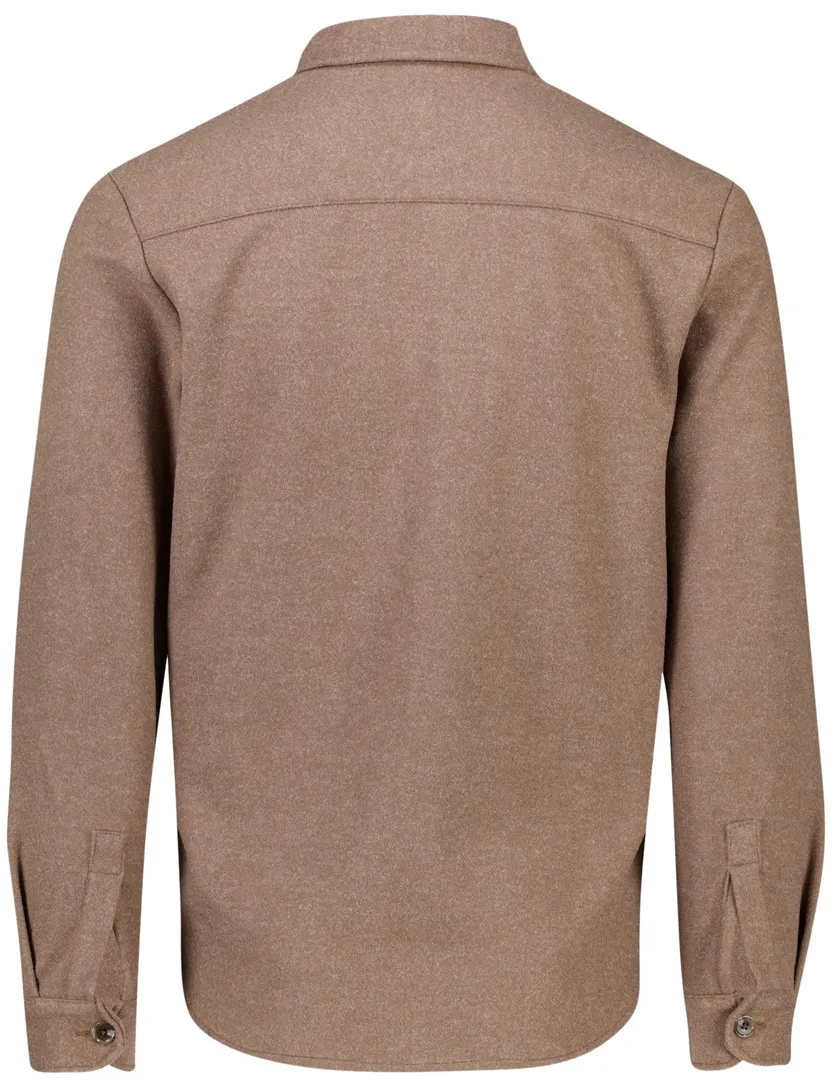 Born with appetite overshirt effen bruin normale fit