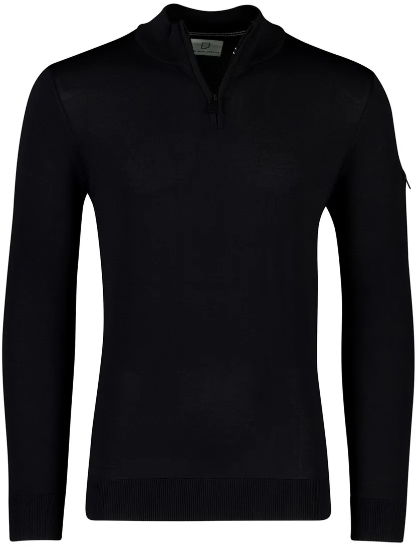 Trui Born With Appetite half zip zwart