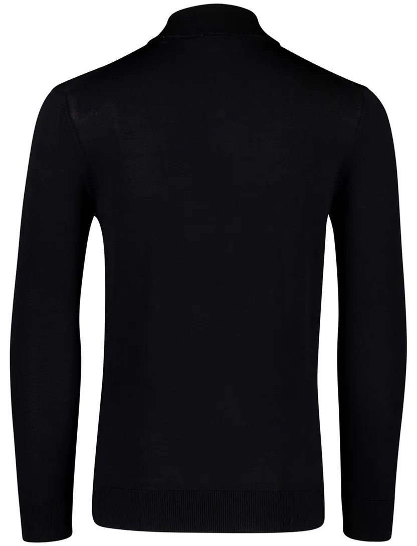 Trui Born With Appetite half zip zwart
