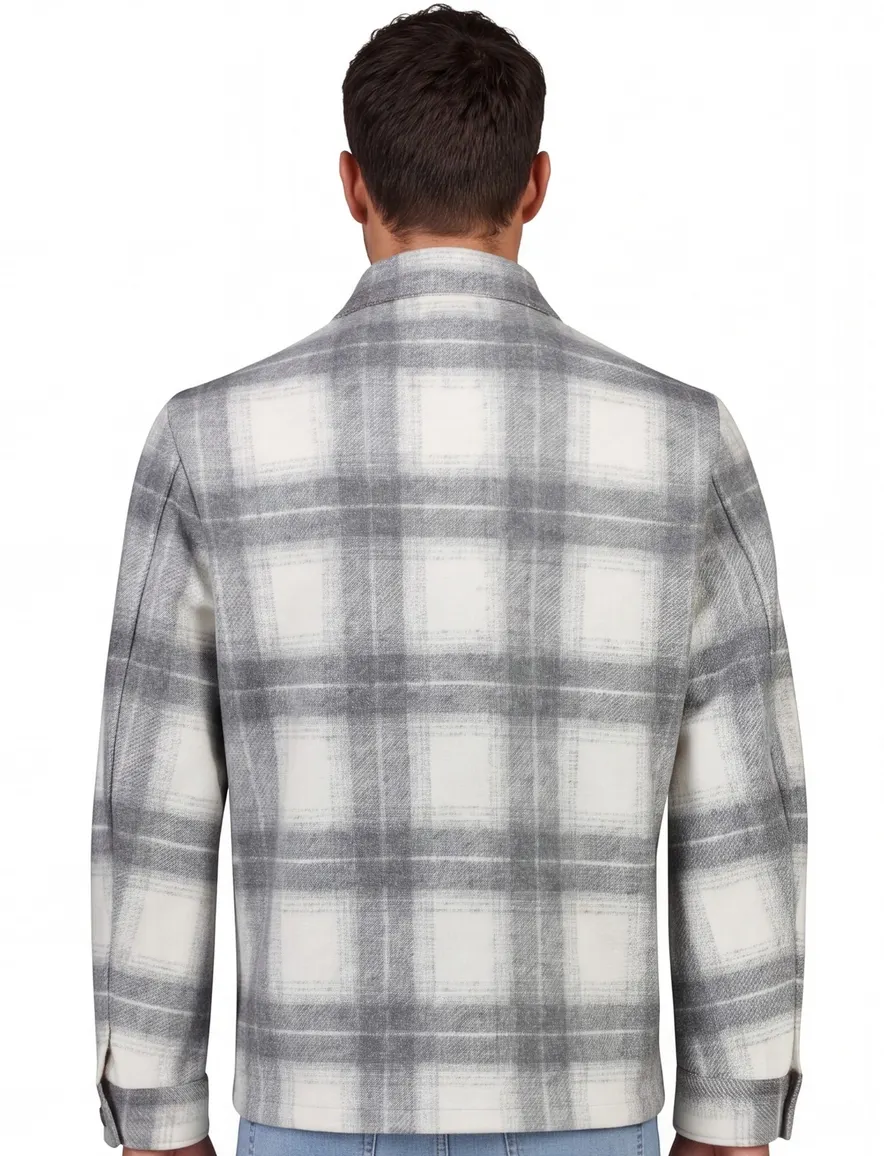 grijs geruit born with appetite overshirt