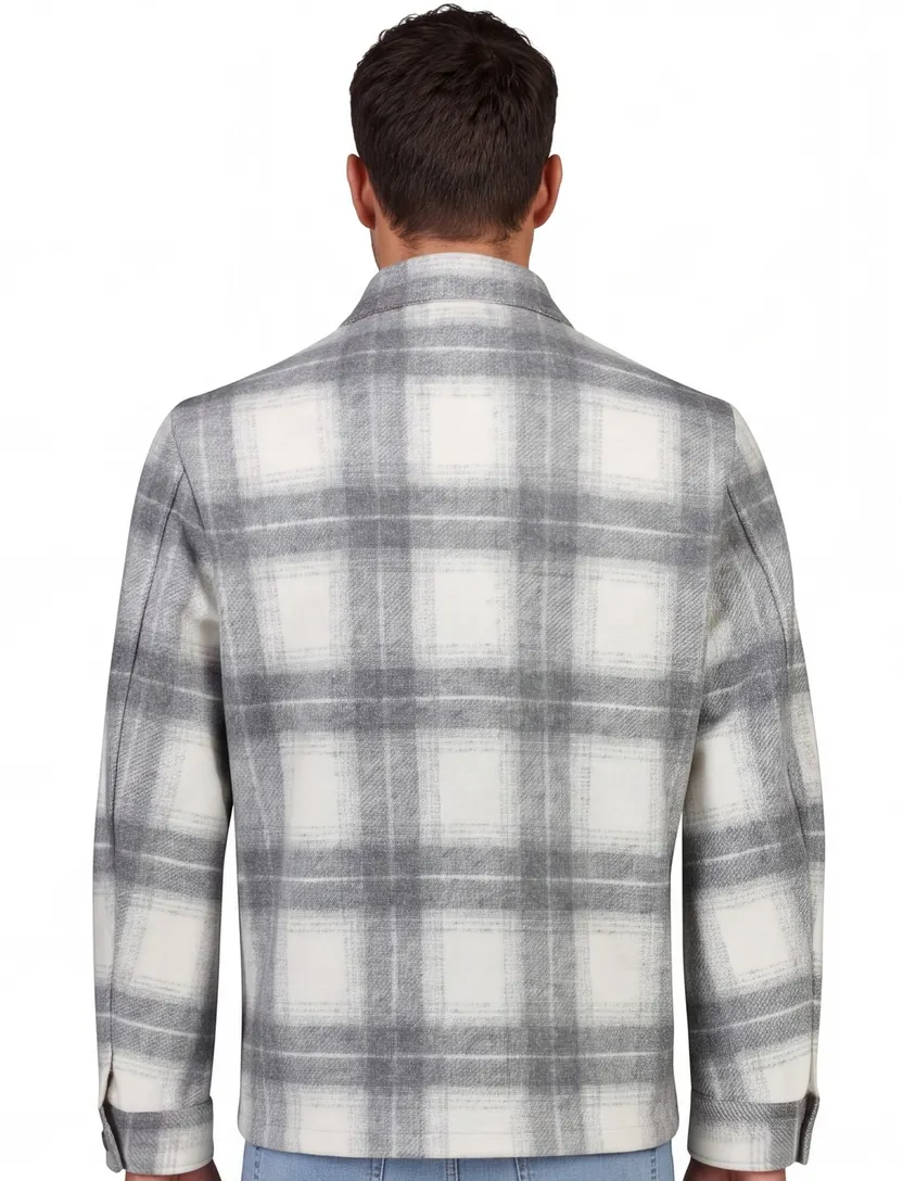 overshirt grijs geruit born with appetite