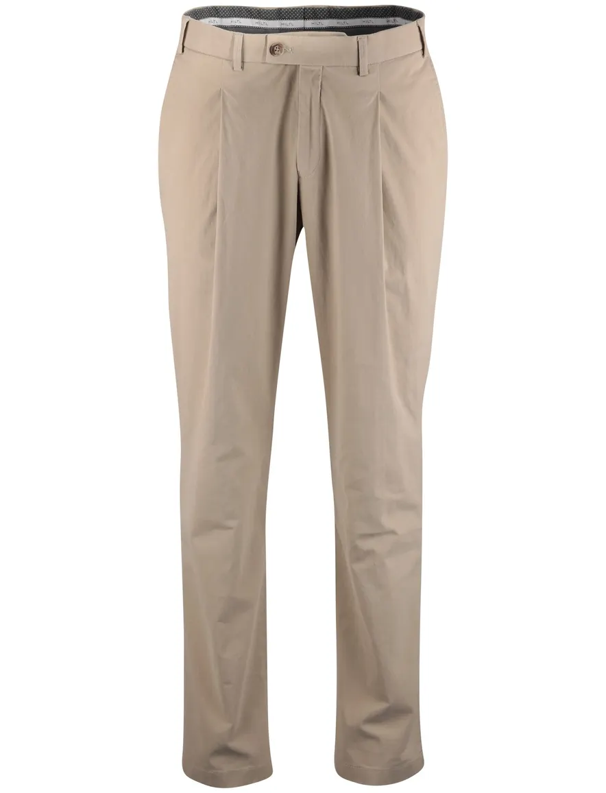 Hiltl pantalon beige effen normale fit