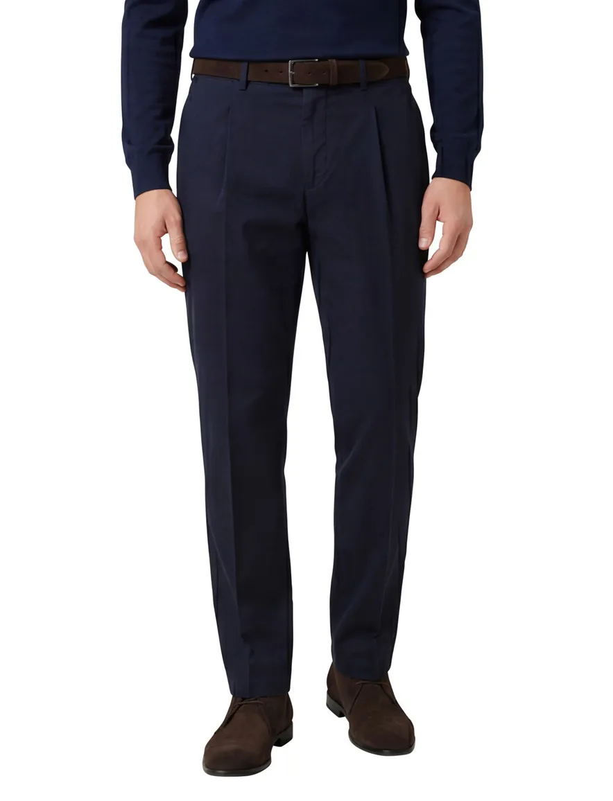 Donkerblauwe katoenen pantalon HILTL
