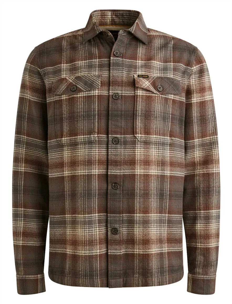 PME Legend overshirt bruin geruit