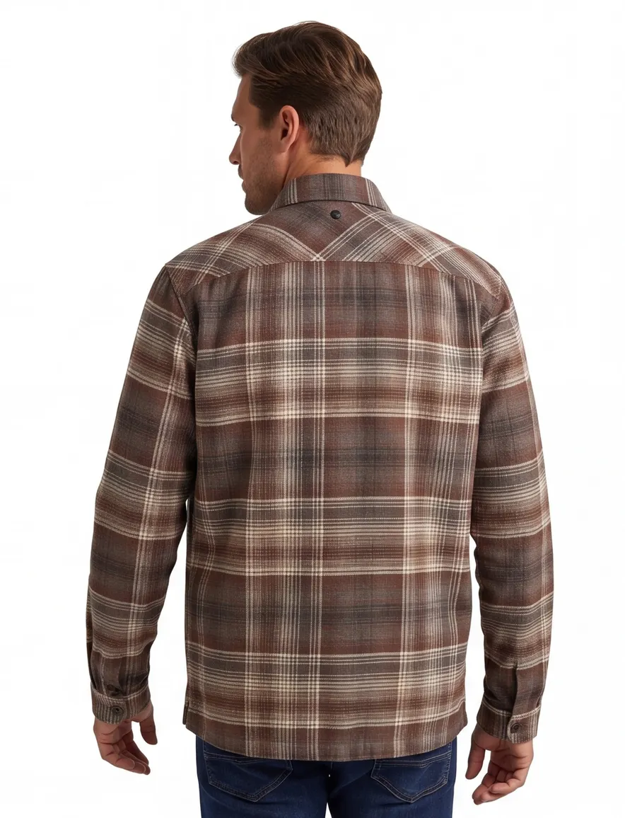 PME Legend overshirt bruin geruit