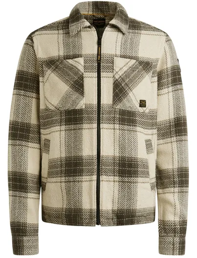 PME Legend PME Legend overshirt creme geruit