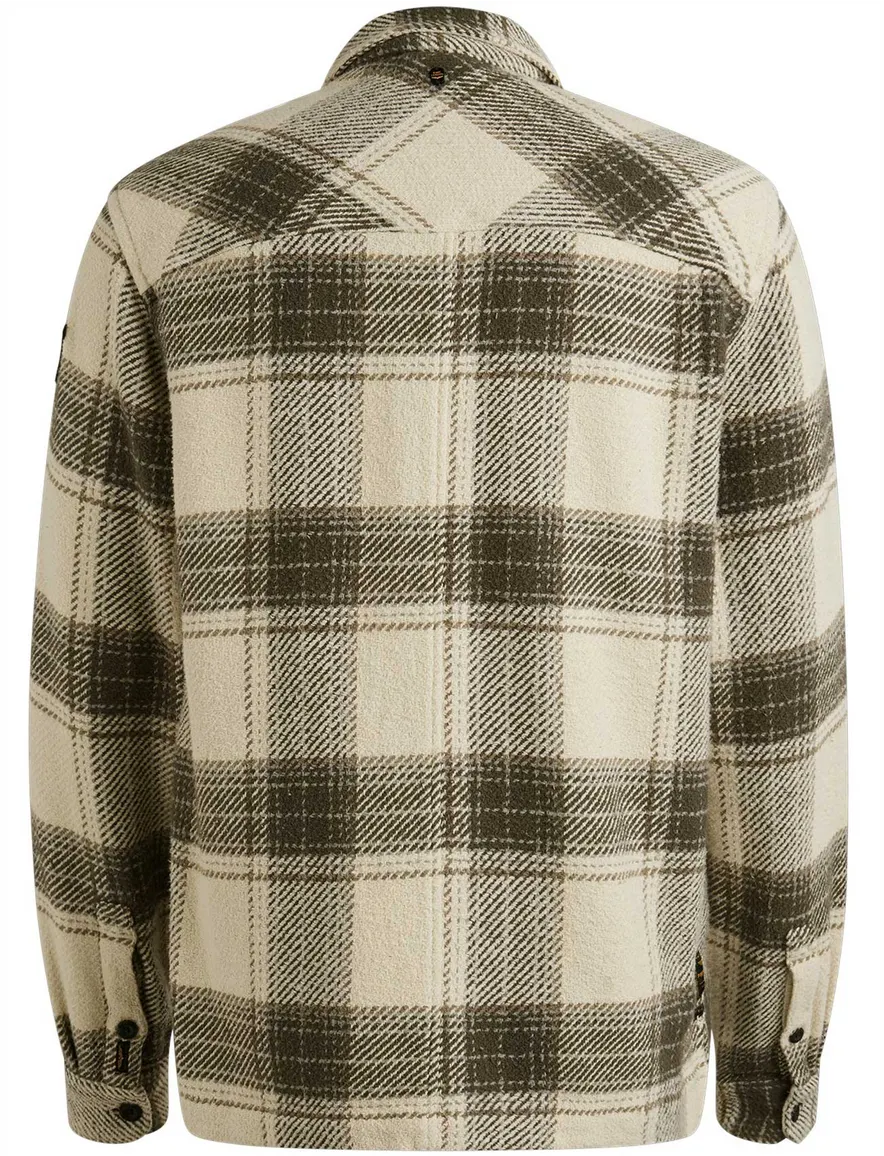 Overshirt PME legend creme geruit katoen