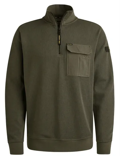 PME Legend PME Legend trui half zip groen