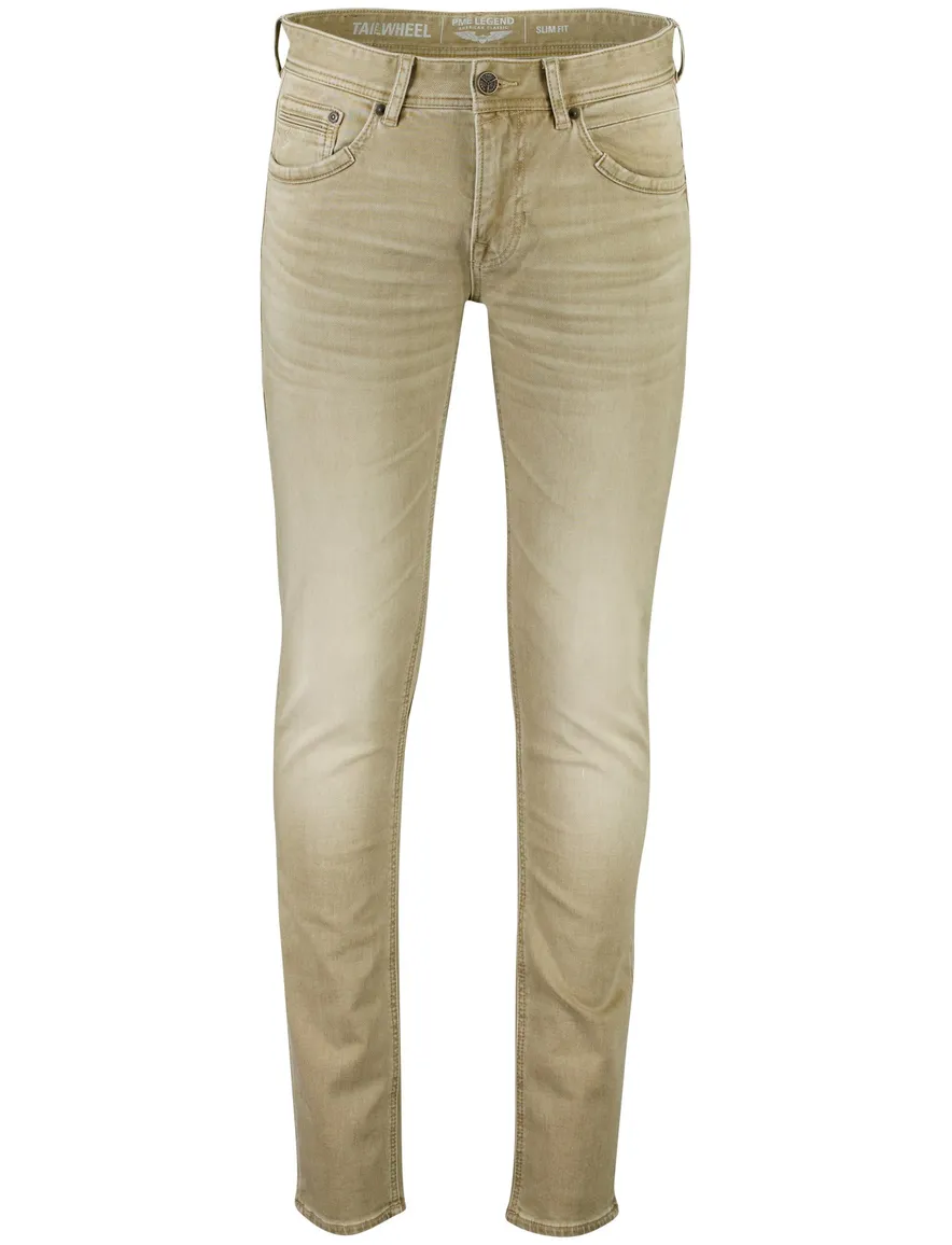 PME jeans beige effen slim fit
