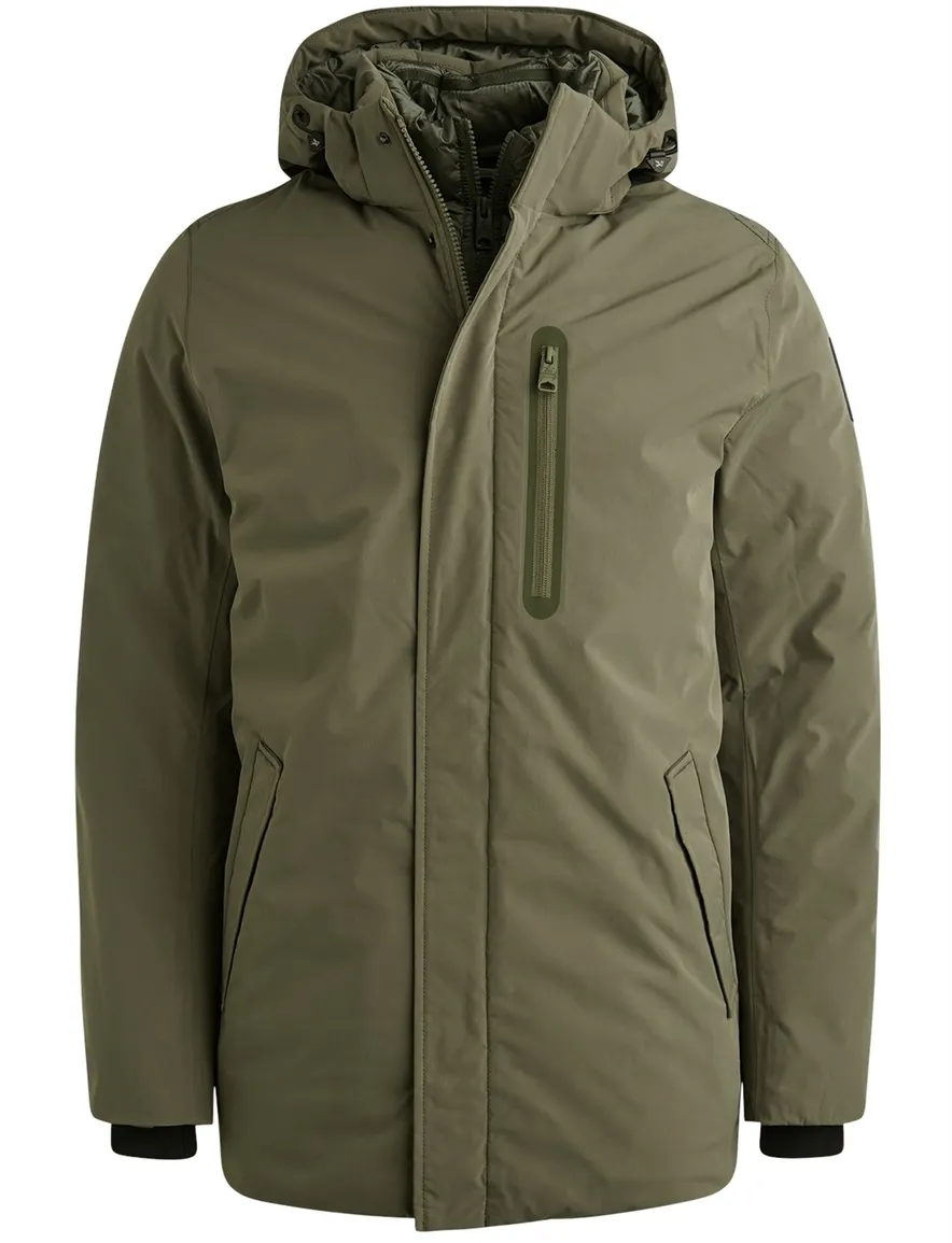Vanguard jas groen effen polyester