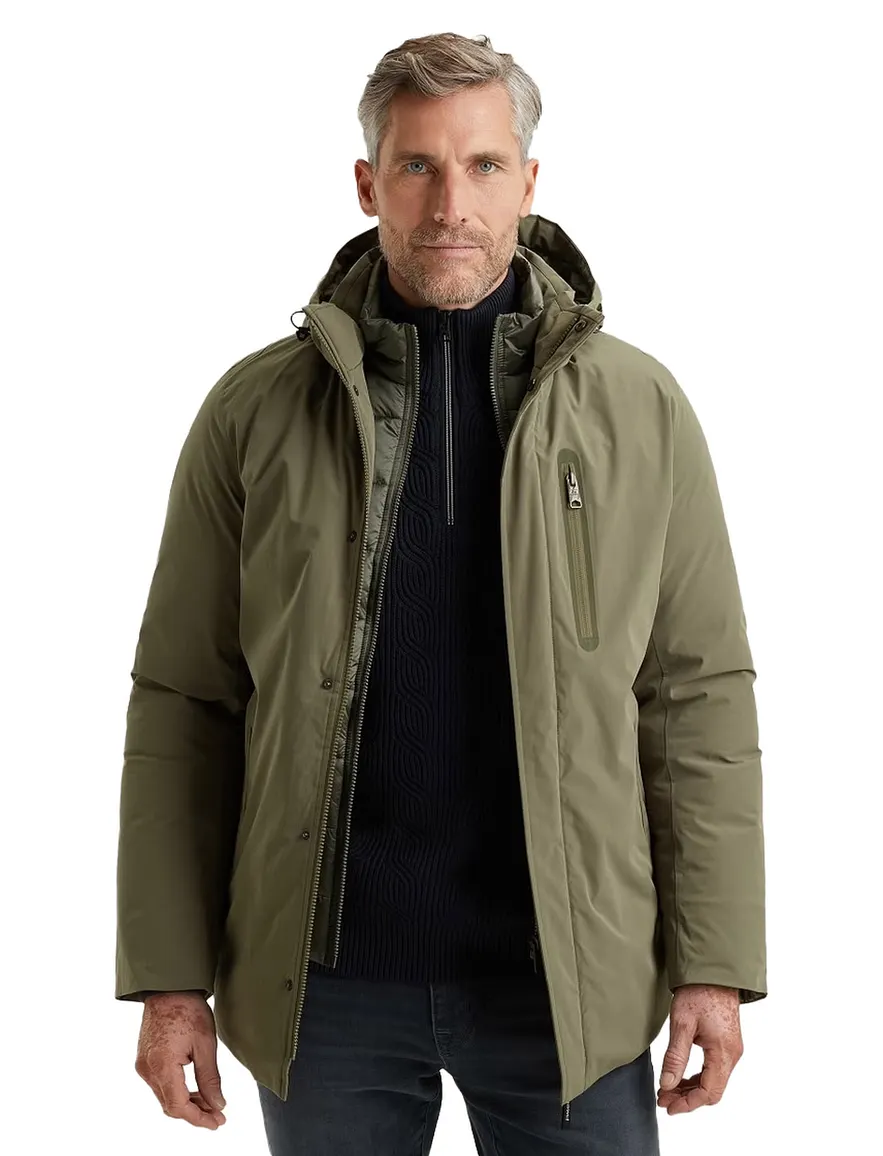 Vanguard jas groen effen polyester
