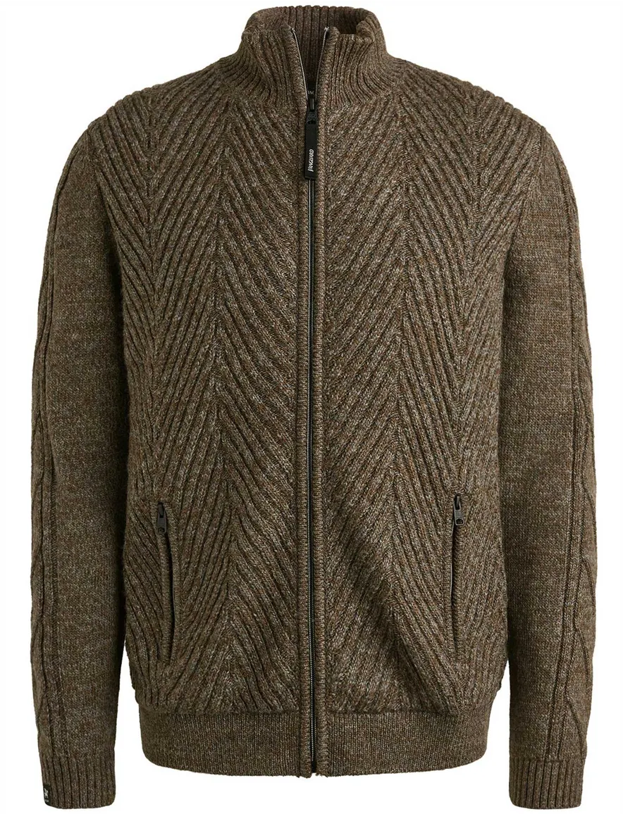 Vanguard half zip trui bruin