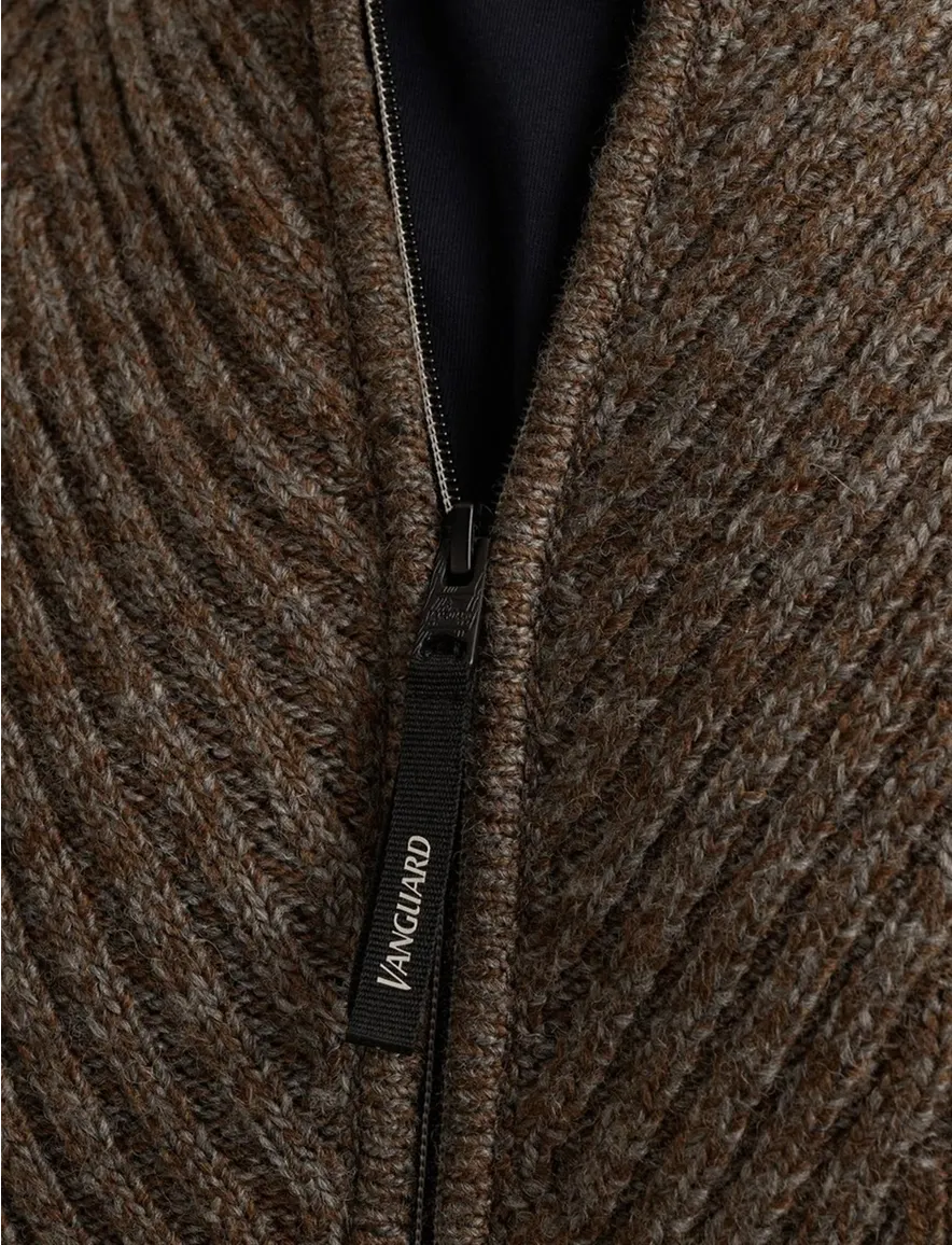 Vanguard half zip trui bruin