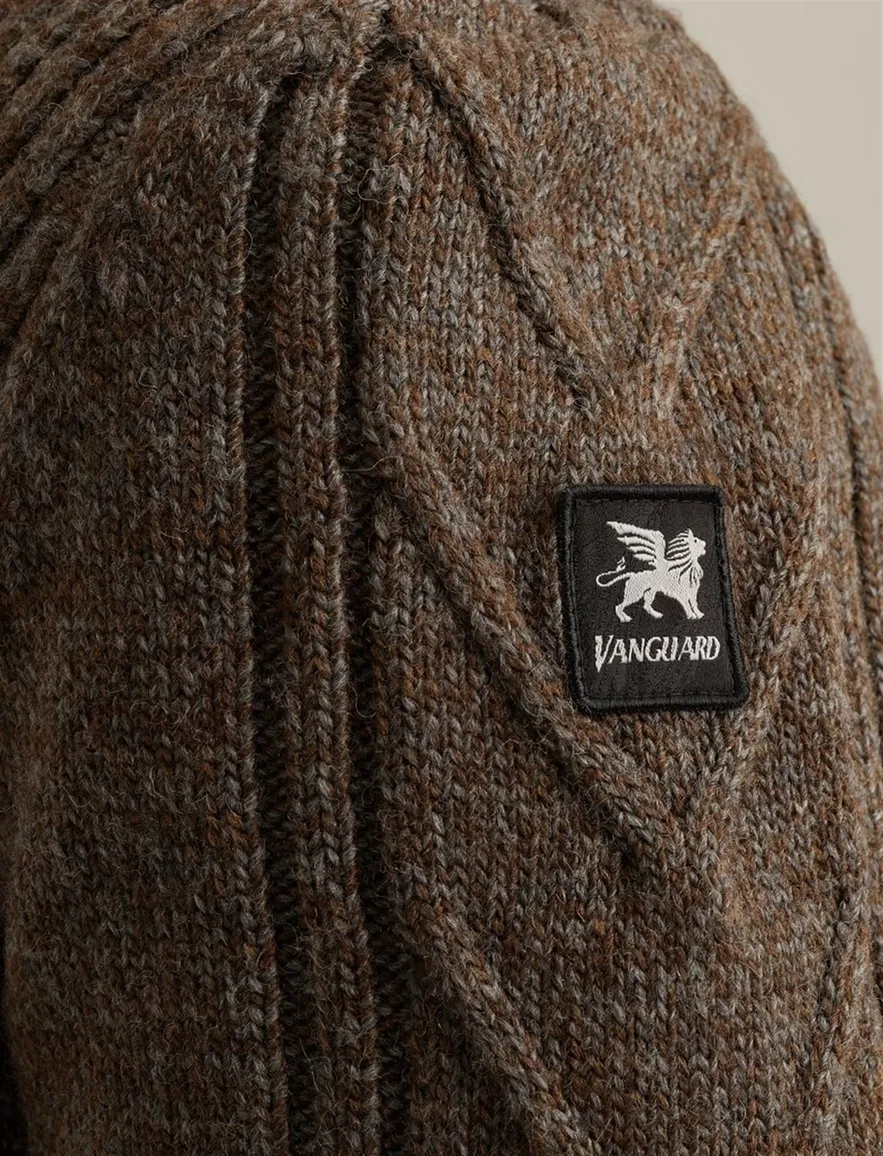 Vanguard bruin gemeleerd sweatvest