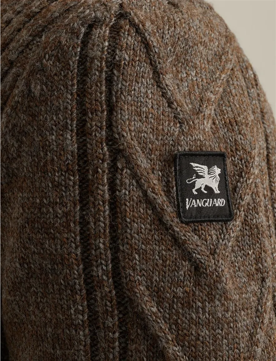 Vanguard half zip trui bruin