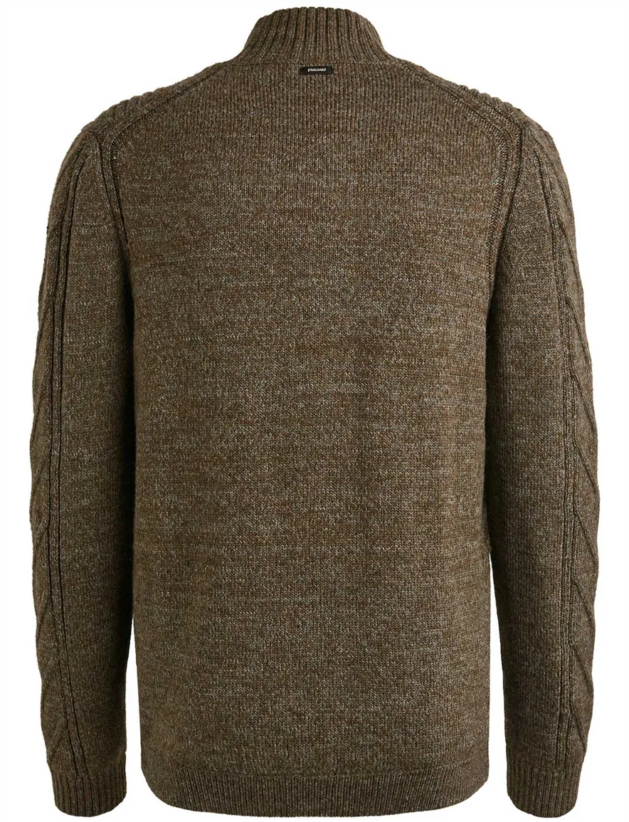 Bruin gemeleerd sweatvest Vanguard normale fit