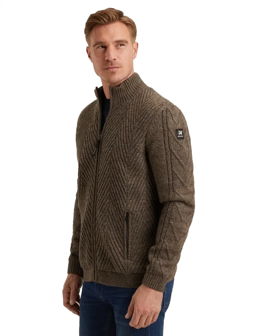 Vanguard half zip trui bruin