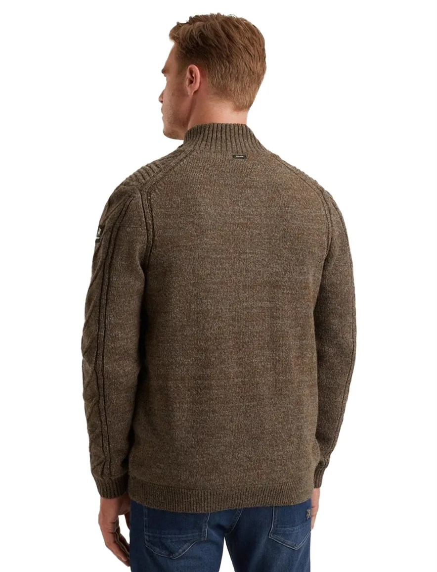 Vanguard half zip trui bruin