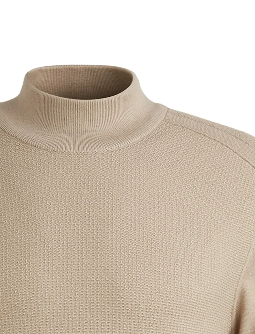 Vanguard trui beige effen katoen