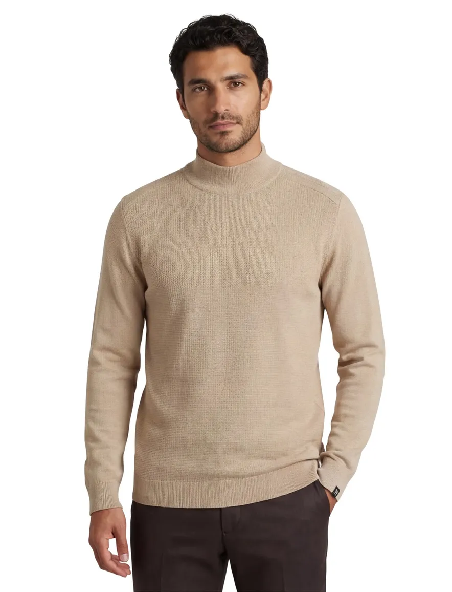 Vanguard trui beige effen katoen
