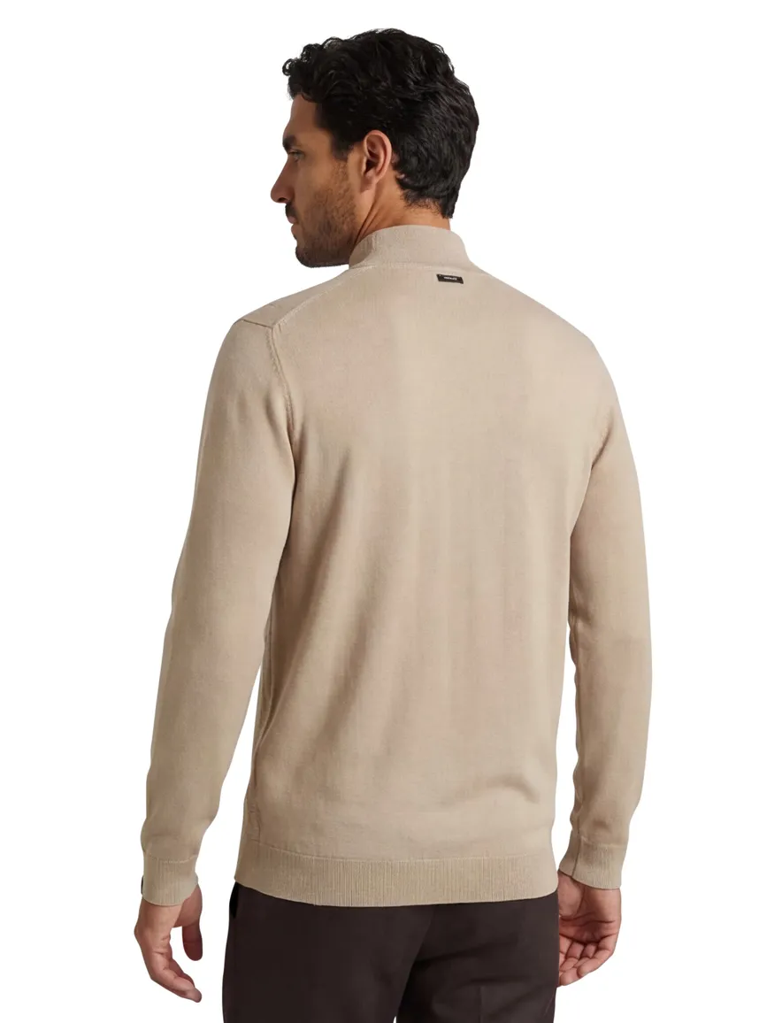 Vanguard trui beige effen katoen