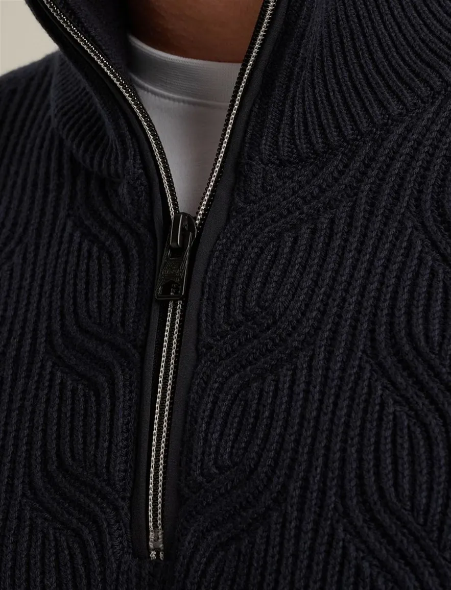 Vanguard half zip trui donkerblauw