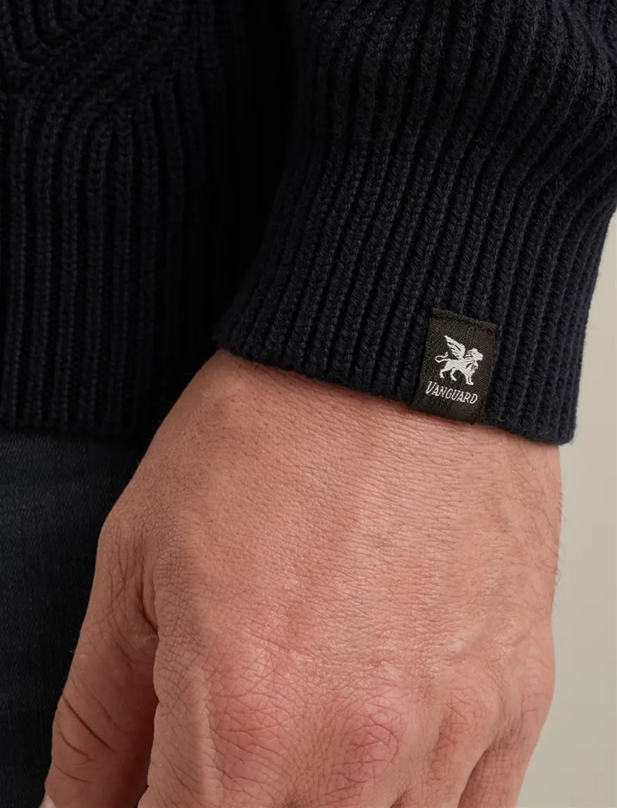 Vanguard half zip trui donkerblauw