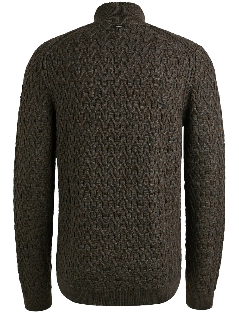 Trui Vanguard half zip antraciet gebreid