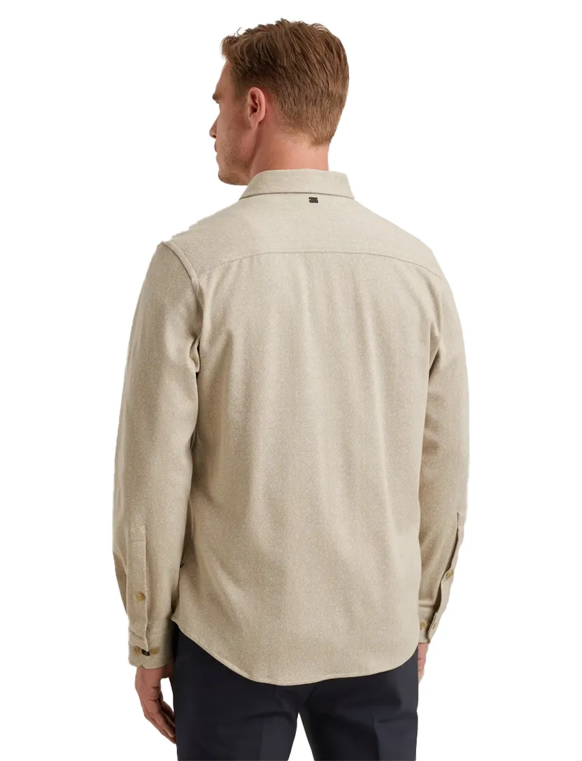 Overshirt Vanguard Beige visgraat dubbele borstzak