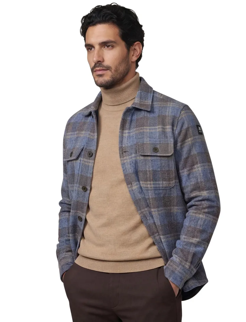 Overshirt Vanguard blauw geruit